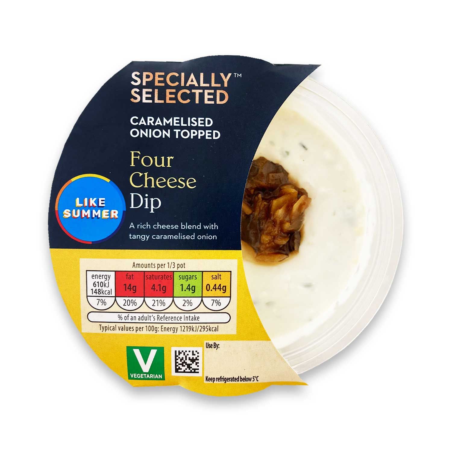 Caramelised Onion Topped Four Cheese Dip 150g Specially Selected